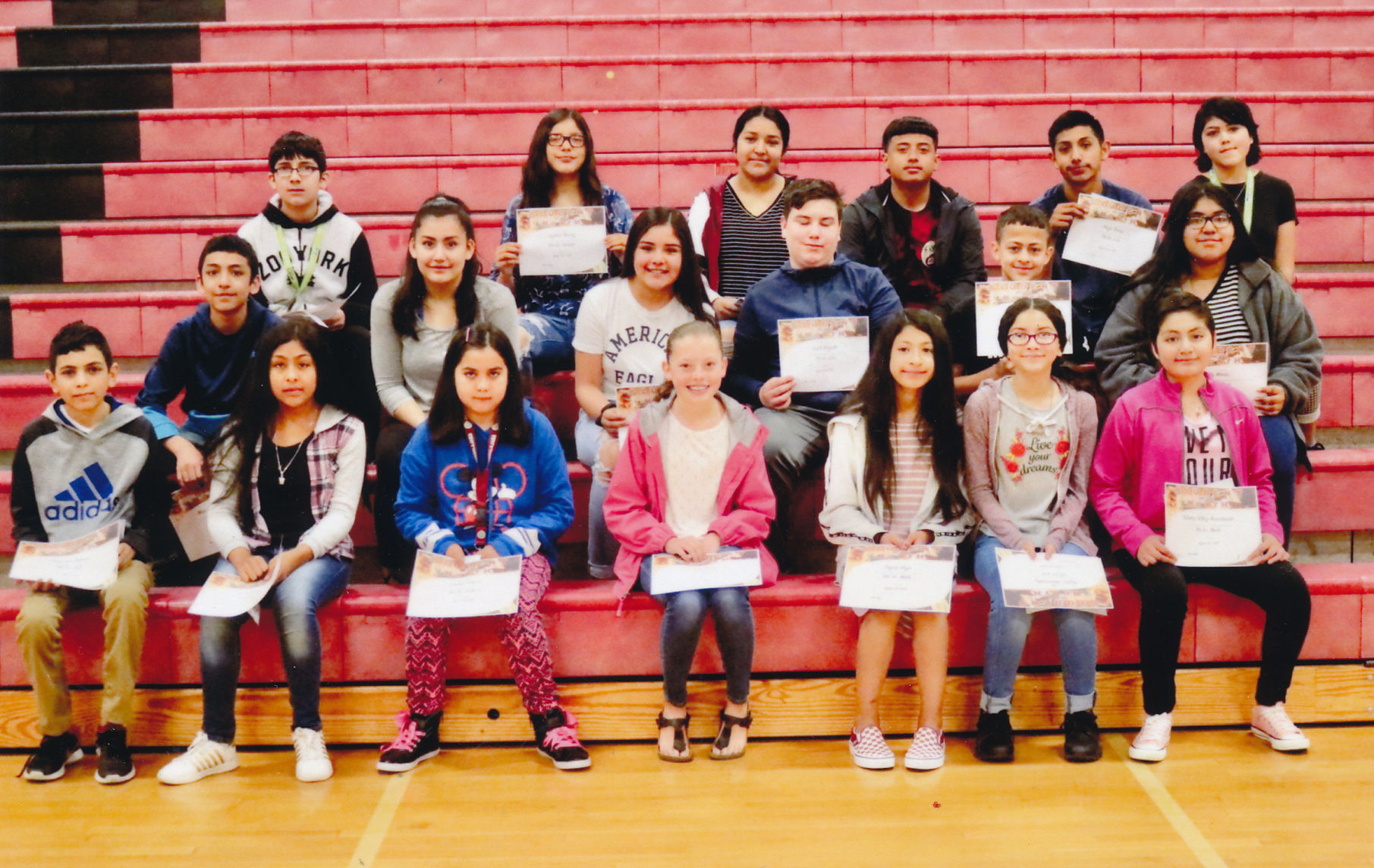 Harrison Middle School April Students of the Month